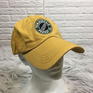 mustard yellow baseball cap
